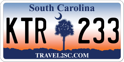 SC license plate KTR233