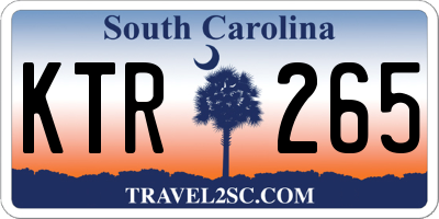 SC license plate KTR265