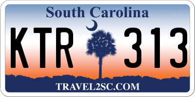 SC license plate KTR313