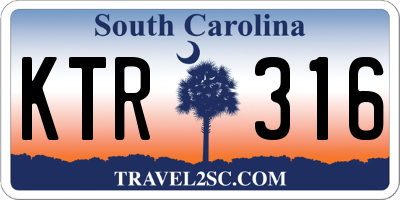 SC license plate KTR316
