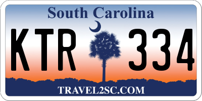 SC license plate KTR334