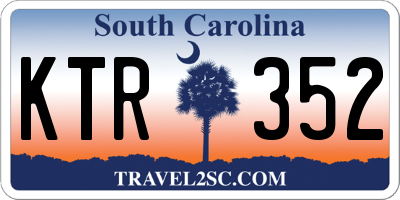 SC license plate KTR352