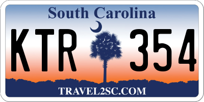 SC license plate KTR354