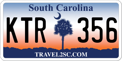 SC license plate KTR356