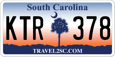 SC license plate KTR378