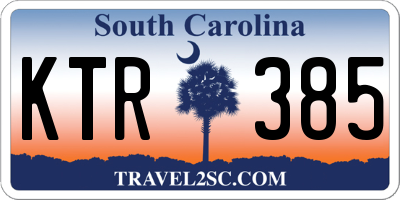 SC license plate KTR385