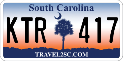 SC license plate KTR417