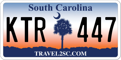 SC license plate KTR447