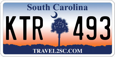SC license plate KTR493