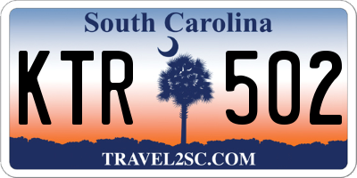 SC license plate KTR502