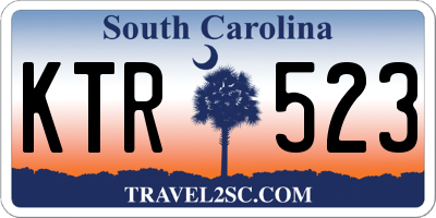 SC license plate KTR523