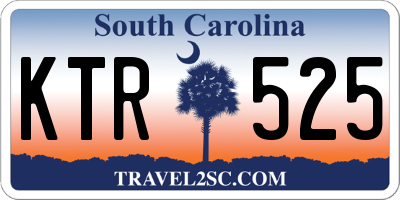 SC license plate KTR525