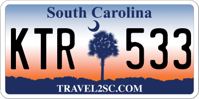 SC license plate KTR533