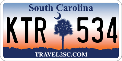 SC license plate KTR534