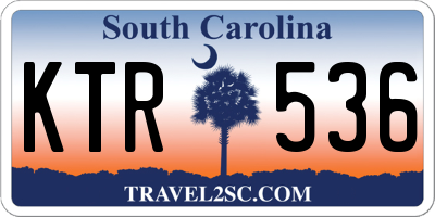 SC license plate KTR536