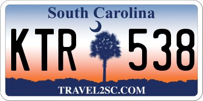 SC license plate KTR538