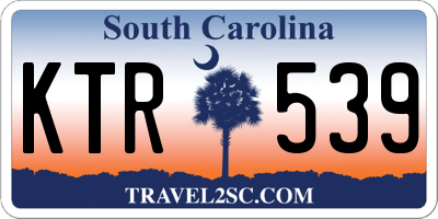 SC license plate KTR539