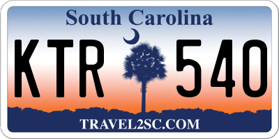 SC license plate KTR540