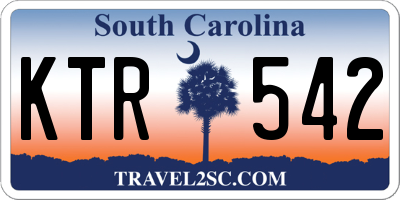 SC license plate KTR542