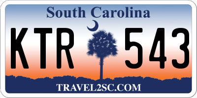 SC license plate KTR543