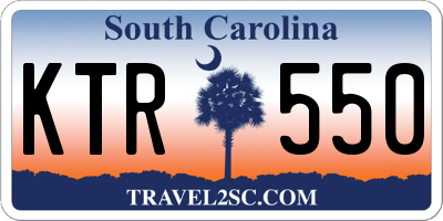 SC license plate KTR550