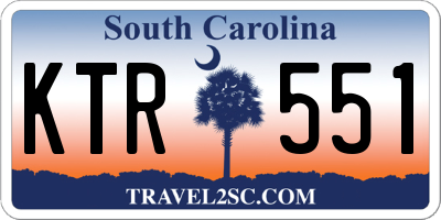 SC license plate KTR551