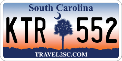 SC license plate KTR552