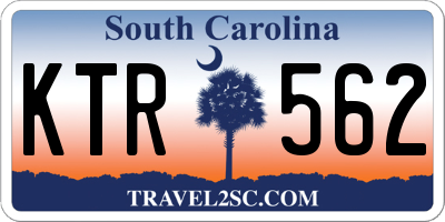 SC license plate KTR562