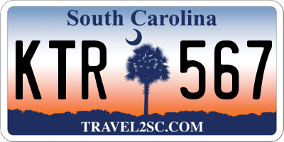 SC license plate KTR567