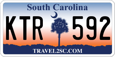 SC license plate KTR592