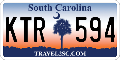 SC license plate KTR594