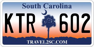 SC license plate KTR602