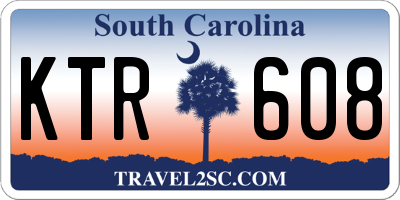 SC license plate KTR608