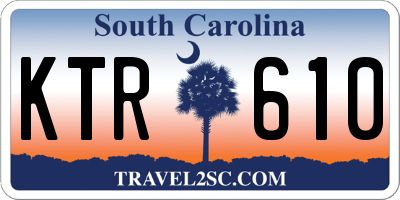 SC license plate KTR610