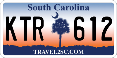 SC license plate KTR612