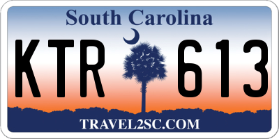 SC license plate KTR613