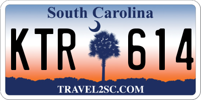 SC license plate KTR614