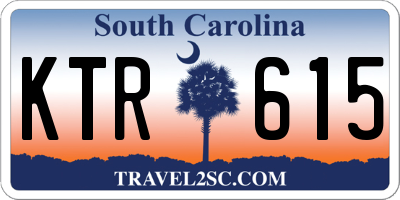 SC license plate KTR615