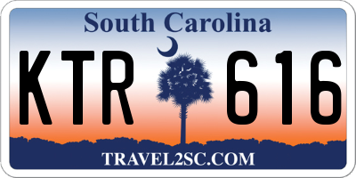 SC license plate KTR616