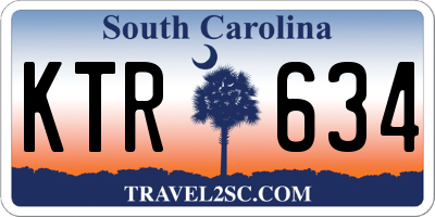 SC license plate KTR634