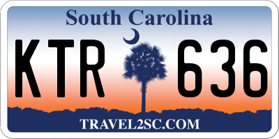 SC license plate KTR636