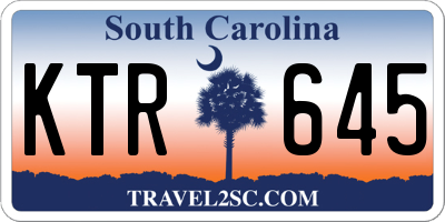 SC license plate KTR645