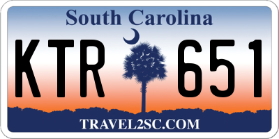 SC license plate KTR651