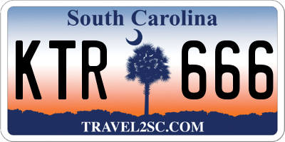 SC license plate KTR666