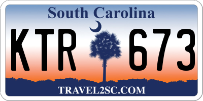 SC license plate KTR673