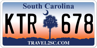SC license plate KTR678