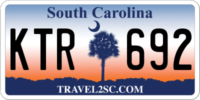 SC license plate KTR692