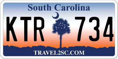 SC license plate KTR734