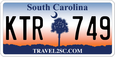 SC license plate KTR749