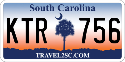 SC license plate KTR756